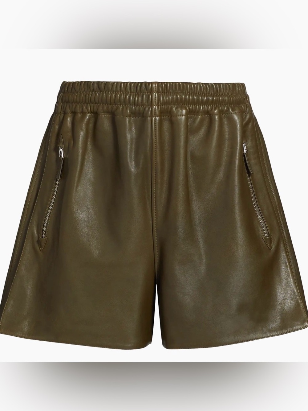 Co. Leather Combat Shorts – Olive Green – Size Medium – NWT